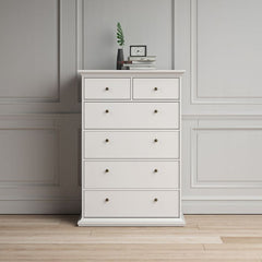 Paris Chest of 6 Drawers in White - UK