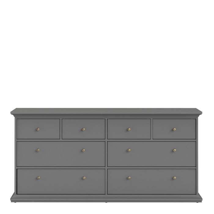 Paris Chest of 8 Drawers in Matt Grey - UK