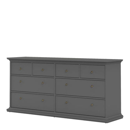 Paris Chest of 8 Drawers in Matt Grey - UK