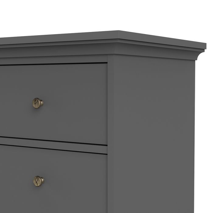 Paris Chest of 8 Drawers in Matt Grey - UK