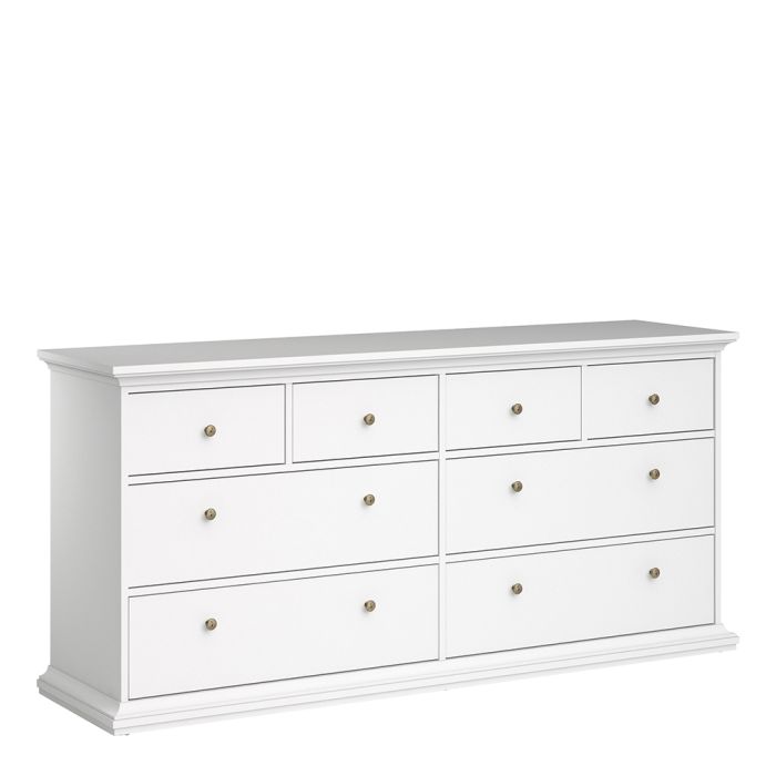 Paris Chest of 8 Drawers in White - UK