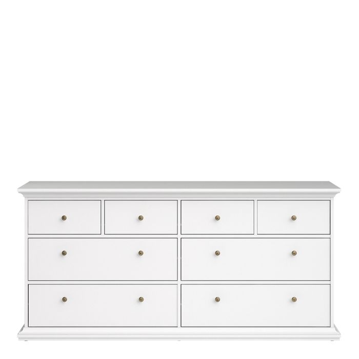 Paris Chest of 8 Drawers in White - UK