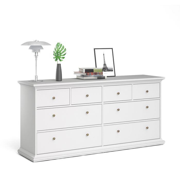 Paris Chest of 8 Drawers in White - UK