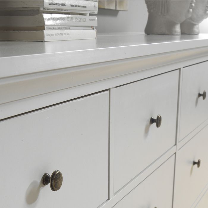 Paris Chest of 8 Drawers in White - UK