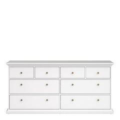 Paris Chest of 8 Drawers in White - UK