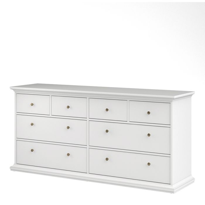 Paris Chest of 8 Drawers in White - UK