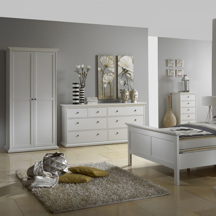 Paris Chest of 8 Drawers in White - UK