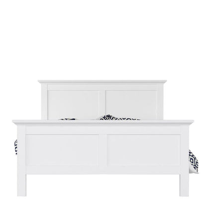Paris Double Bed (140 x 200) in White - UK