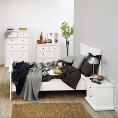 Paris Double Bed (140 x 200) in White - UK - Furniture One Shop