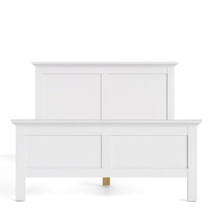 Paris Double Bed (140 x 200) in White - UK