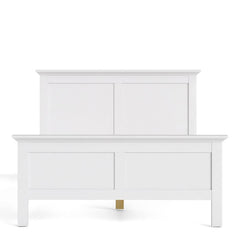 Paris Double Bed (140 x 200) in White - UK - Furniture One Shop