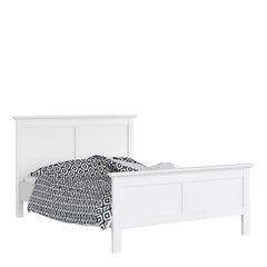 Paris Double Bed (140 x 200) in White - UK - Furniture One Shop