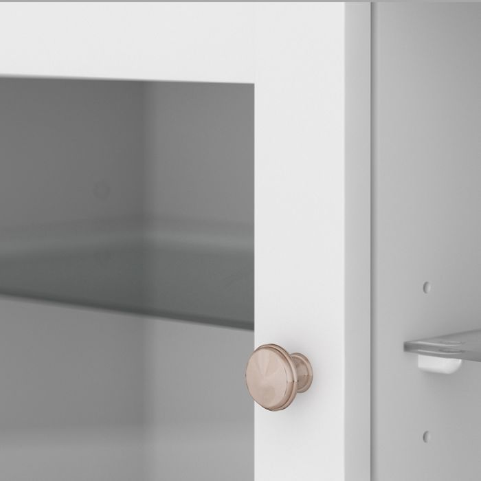 Paris TV Unit - Wide - 2 Doors 1 Shelf in White - UK