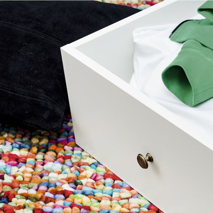 Paris Underbed Storage Drawer for Single Bed in White - UK