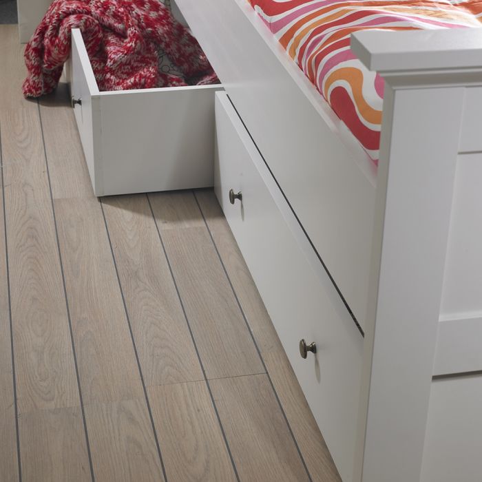 Paris Underbed Storage Drawer for Single Bed in White - UK