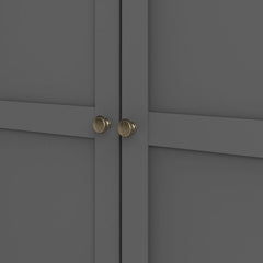 Paris Wardrobe with 2 Doors in Matt Grey - UK - Furniture One Shop