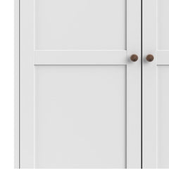 Paris Wardrobe with 2 Doors in White - UK - Furniture One Shop