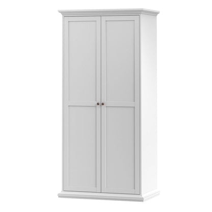 Paris Wardrobe with 2 Doors in White - UK
