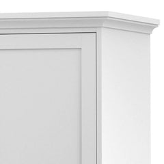 Paris Wardrobe with 2 Doors in White - UK - Furniture One Shop