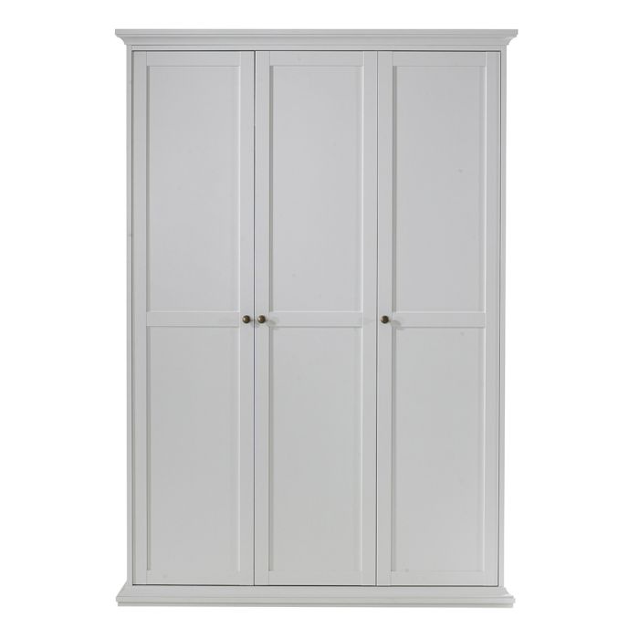 Paris Wardrobe with 3 Doors in White - UK