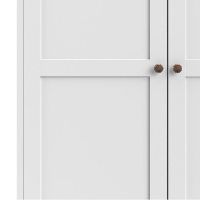 Paris Wardrobe with 3 Doors in White - UK