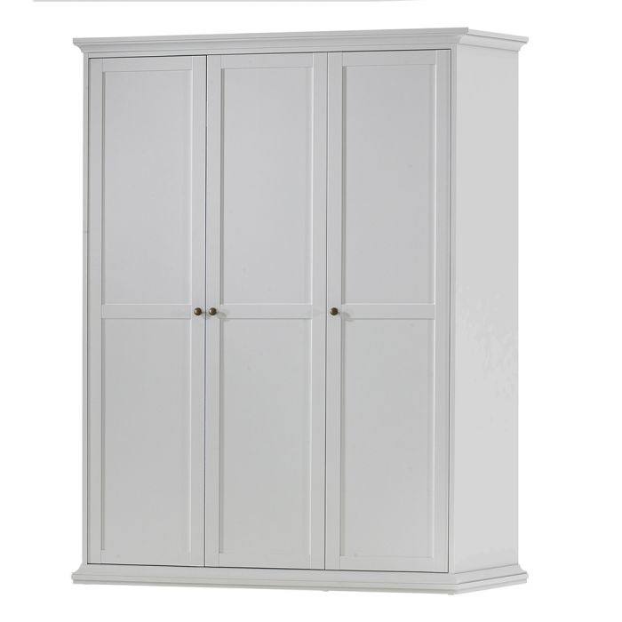 Paris Wardrobe with 3 Doors in White - UK