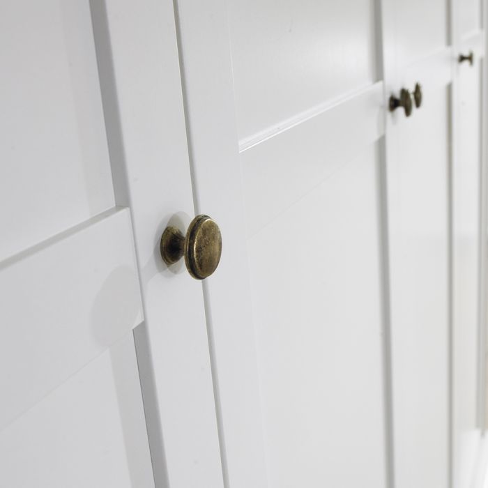 Paris Wardrobe with 4 Doors in White - UK