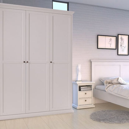 Paris Wardrobe with 4 Doors in White - UK
