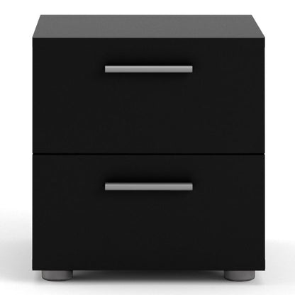 Pepe Bedside 2 Drawers in Black - UK