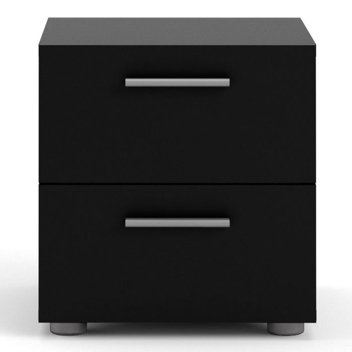 Pepe Bedside 2 Drawers in Black - UK