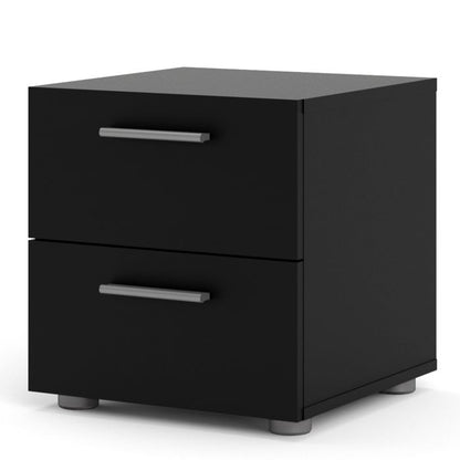 Pepe Bedside 2 Drawers in Black - UK