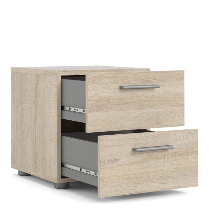 Pepe Bedside 2 Drawers in Oak - UK