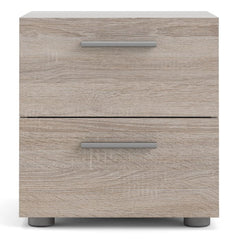 Pepe Bedside 2 Drawers in Truffle Oak - UK - Furniture One Shop