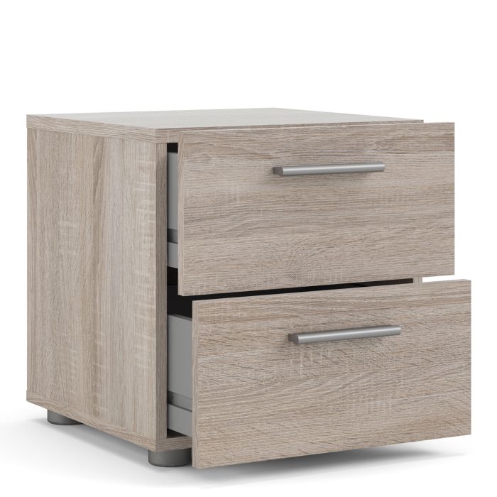 Pepe Bedside 2 Drawers in Truffle Oak - UK