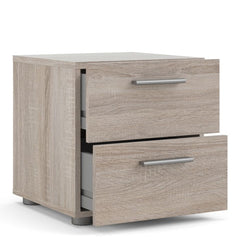 Pepe Bedside 2 Drawers in Truffle Oak - UK - Furniture One Shop