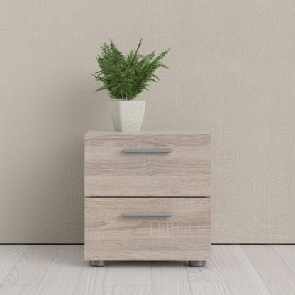 Pepe Bedside 2 Drawers in Truffle Oak - UK