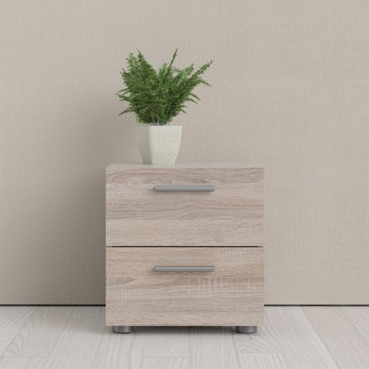 Pepe Bedside 2 Drawers in Truffle Oak - UK