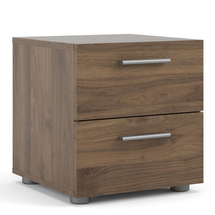 Pepe Bedside 2 Drawers in Walnut - UK