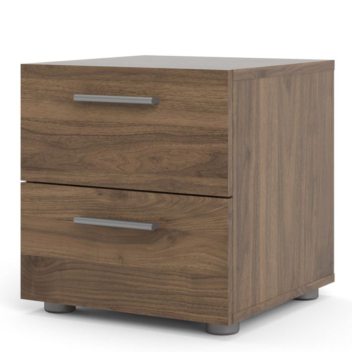 Pepe Bedside 2 Drawers in Walnut - UK