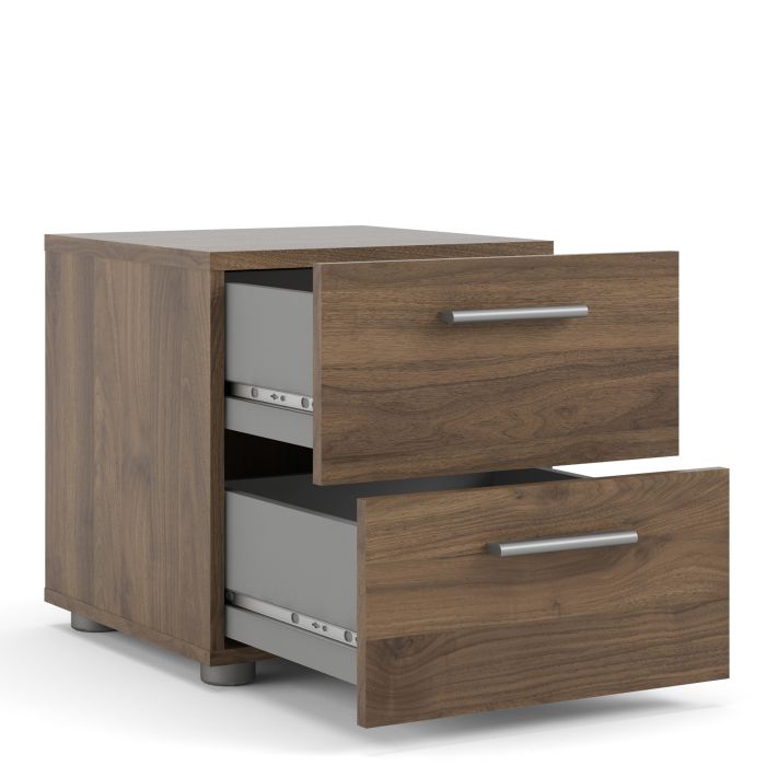 Pepe Bedside 2 Drawers in Walnut - UK