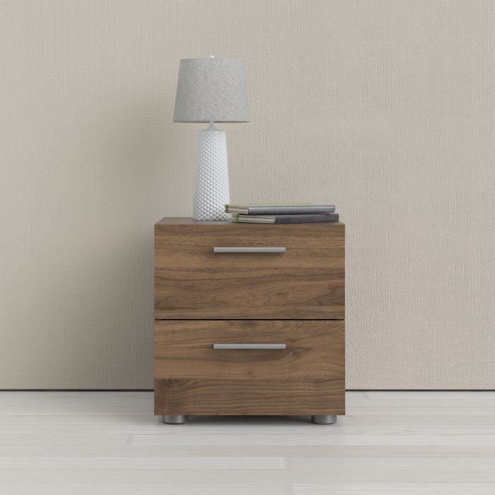 Pepe Bedside 2 Drawers in Walnut - UK