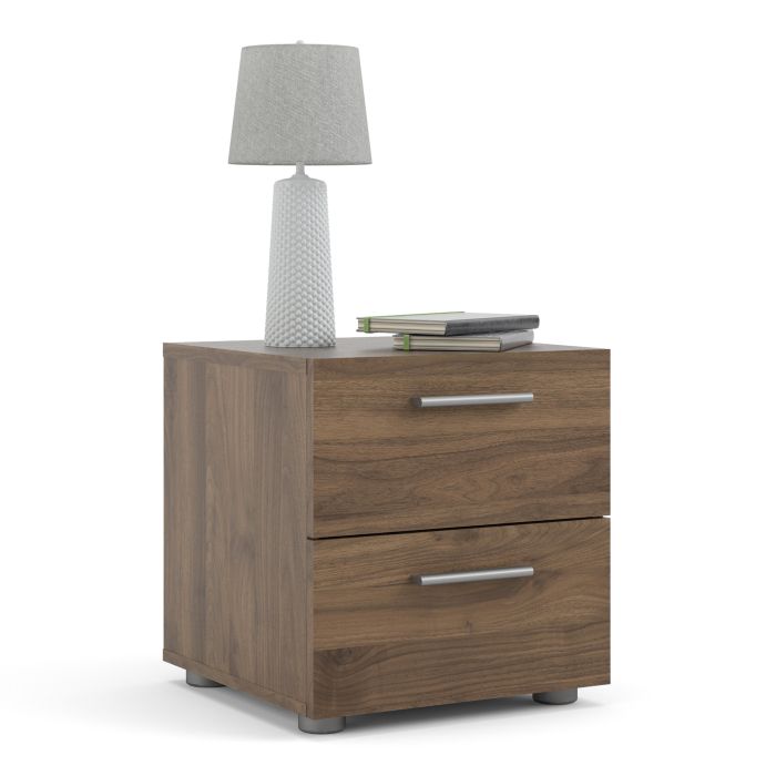 Pepe Bedside 2 Drawers in Walnut - UK