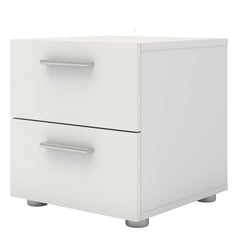 Pepe Bedside 2 Drawers in White - UK