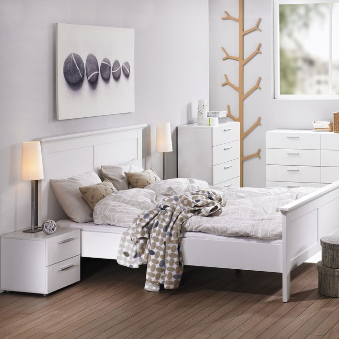 Pepe Bedside 2 Drawers in White - UK