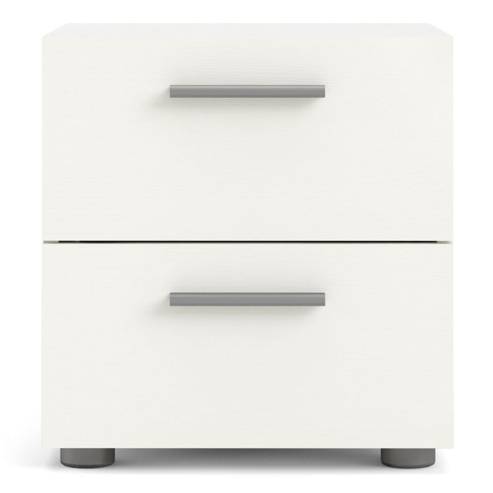 Pepe Bedside 2 Drawers in White Woodgrain - UK