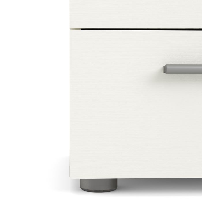 Pepe Bedside 2 Drawers in White Woodgrain - UK