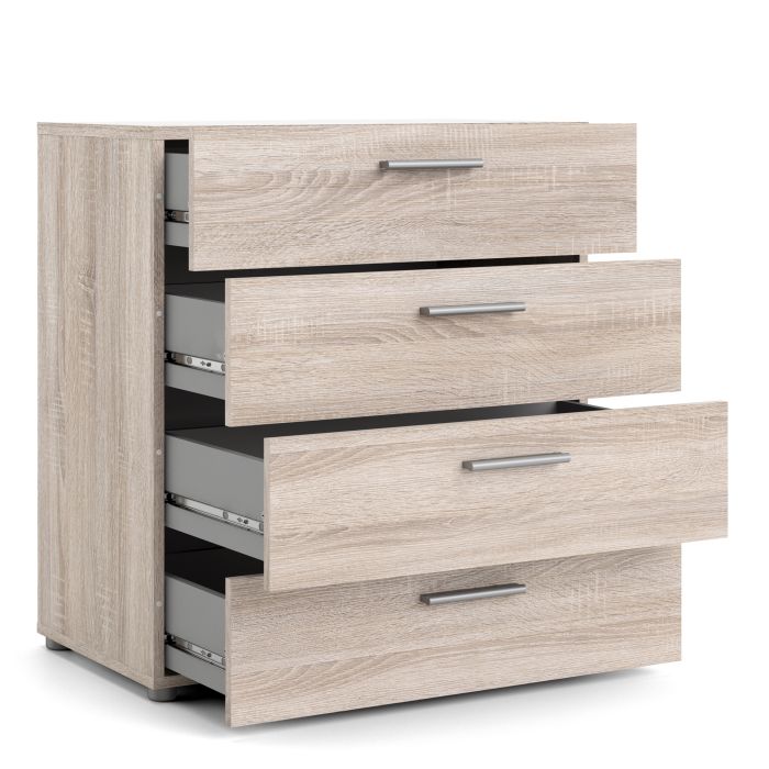Pepe Chest of 4 Drawers in Truffle Oak - UK