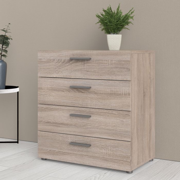 Pepe Chest of 4 Drawers in Truffle Oak - UK