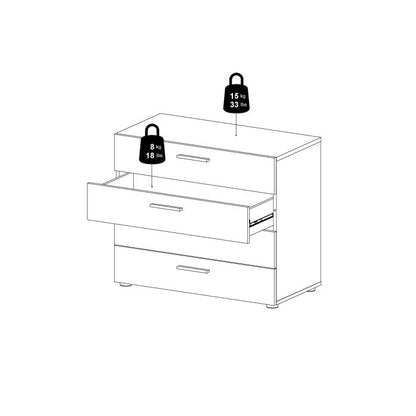 Pepe Chest of 4 Drawers in Walnut - UK