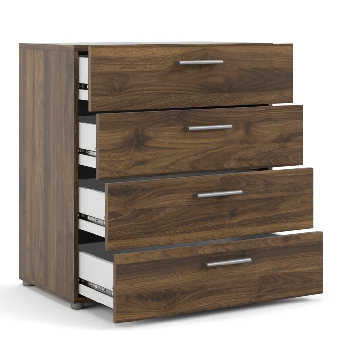 Pepe Chest of 4 Drawers in Walnut - UK